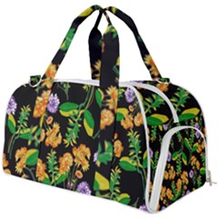 Flower Pattern Art Floral Texture Burner Gym Duffel Bag by Grandong