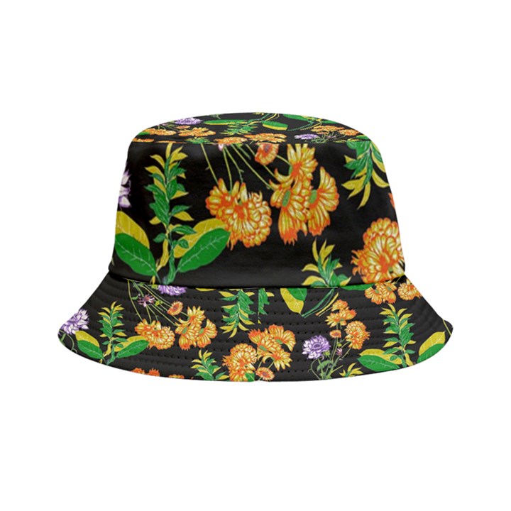 Flower Pattern Art Floral Texture Inside Out Bucket Hat