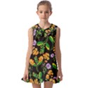 Flower Pattern Art Floral Texture Kids  Pilgrim Collar Ruffle Hem Dress View1