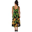 Flower Pattern Art Floral Texture Square Neckline Tiered Midi Dress View4