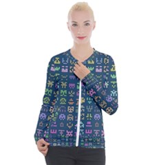 Procedural Generation Digital Art Pattern Casual Zip Up Jacket by Grandong