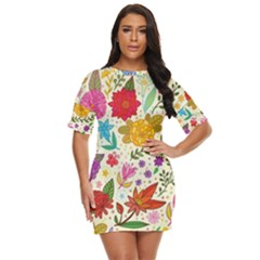 Colorful Flower Abstract Pattern Just Threw It On Dress by Grandong