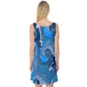 Blue Moving Texture Abstract Texture Sleeveless Satin Nightdress View2