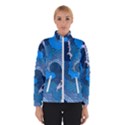 Blue Moving Texture Abstract Texture Women s Bomber Jacket View1