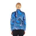 Blue Moving Texture Abstract Texture Women s Bomber Jacket View2