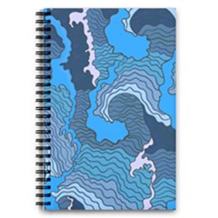 Blue Moving Texture Abstract Texture 5.5  x 8.5  Notebook