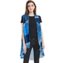 Blue Moving Texture Abstract Texture Sleeveless Chiffon Waistcoat Shirt View1