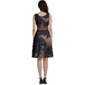 Fractal Digital Art Pattern Sleeveless V-Neck Skater Dress with Pockets View4