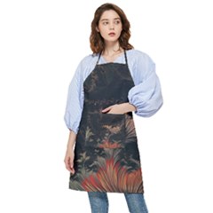 Fractal Digital Art Pattern Pocket Apron by Grandong