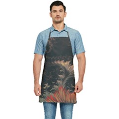 Fractal Digital Art Pattern Kitchen Apron by Grandong