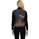 Fractal Digital Art Pattern Women s Button Up Puffer Vest View2