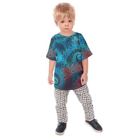 Spiral Abstract Pattern Abstract Kids  Raglan T-shirt by Grandong