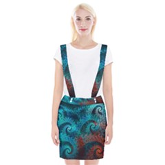 Spiral Abstract Pattern Abstract Braces Suspender Skirt