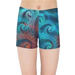 Spiral Abstract Pattern Abstract Kids  Sports Shorts by Grandong