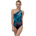 Spiral Abstract Pattern Abstract To One Side Swimsuit View1