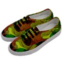 Colorful Autumn Leaves Texture Abstract Pattern Men s Classic Low Top Sneakers View2