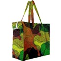 Colorful Autumn Leaves Texture Abstract Pattern Canvas Travel Bag View3