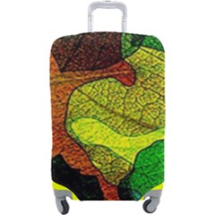 Colorful Autumn Leaves Texture Abstract Pattern Luggage Cover (large)