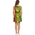 Colorful Autumn Leaves Texture Abstract Pattern Tiered Sleeveless Mini Dress View4