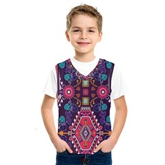 Pattern Ornament Motif Colorful Texture Kids  Basketball Tank Top by Grandong