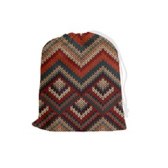 Pattern Knitting Texture Drawstring Pouch (large) by Grandong