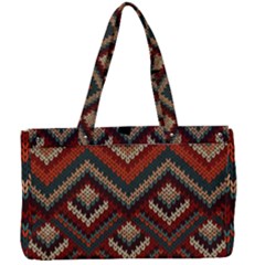 Pattern Knitting Texture Canvas Work Bag by Grandong