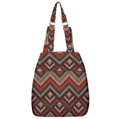 Pattern Knitting Texture Center Zip Backpack by Grandong