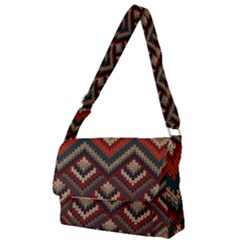 Pattern Knitting Texture Full Print Messenger Bag (s) by Grandong