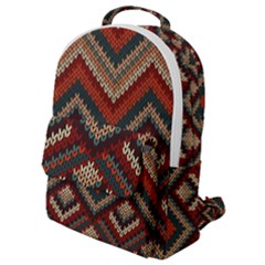 Pattern Knitting Texture Flap Pocket Backpack (small) by Grandong