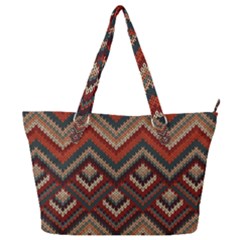 Pattern Knitting Texture Full Print Shoulder Bag by Grandong