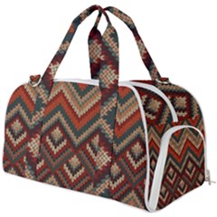 Pattern Knitting Texture Burner Gym Duffel Bag by Grandong