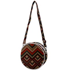 Pattern Knitting Texture Crossbody Circle Bag by Grandong