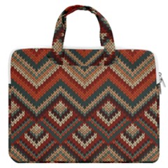 Pattern Knitting Texture Macbook Pro 16  Double Pocket Laptop Bag  by Grandong