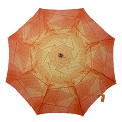 Abstract Texture Of Colorful Bright Pattern Transparent Leaves Orange And Yellow Color Hook Handle Umbrellas (small) by Grandong