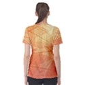 Abstract Texture Of Colorful Bright Pattern Transparent Leaves Orange And Yellow Color Women s Sport Mesh T-Shirt View2