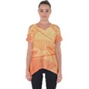 Abstract Texture Of Colorful Bright Pattern Transparent Leaves Orange And Yellow Color Cut Out Side Drop T-Shirt View1