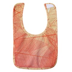 Abstract Texture Of Colorful Bright Pattern Transparent Leaves Orange And Yellow Color Baby Bib by Grandong