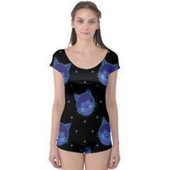 Vector Illustration Of Cat Animal Face Pattern Boyleg Leotard  by Ndabl3x