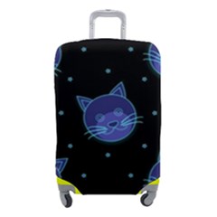 Vector Illustration Of Cat Animal Face Pattern Luggage Cover (small) by Ndabl3x