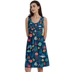 Fish Sea Animals Pattern Classic Skater Dress