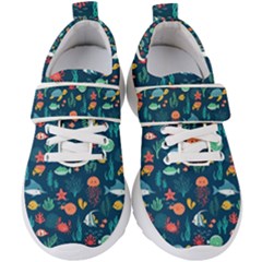 Fish Sea Animals Pattern Kids  Velcro Strap Shoes by Ndabl3x