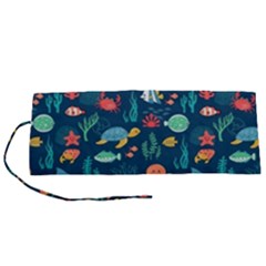 Fish Sea Animals Pattern Roll Up Canvas Pencil Holder (s) by Ndabl3x