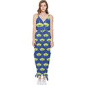 Alien Pattern Sleeveless Tie Ankle Chiffon Jumpsuit View1