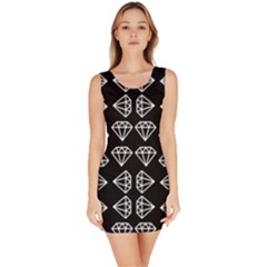 Black Diamond Pattern Bodycon Dress by Ndabl3x