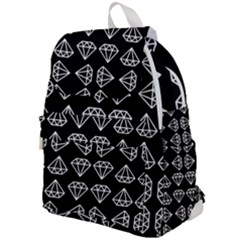 Black Diamond Pattern Top Flap Backpack by Ndabl3x