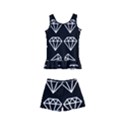 Black Diamond Pattern Kids  Boyleg Swimsuit View1