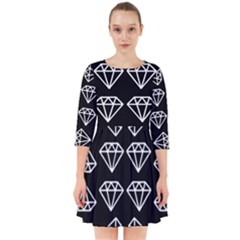 Black Diamond Pattern Smock Dress by Ndabl3x