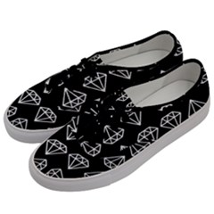 Black Diamond Pattern Men s Classic Low Top Sneakers by Ndabl3x