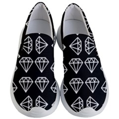 Black Diamond Pattern Women s Lightweight Slip Ons by Ndabl3x