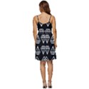 Black Diamond Pattern V-Neck Pocket Summer Dress  View4